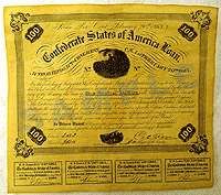 Parchment Confederate War Bond 