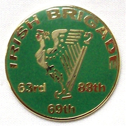 Lapel Pin - Irish Brigade (round)