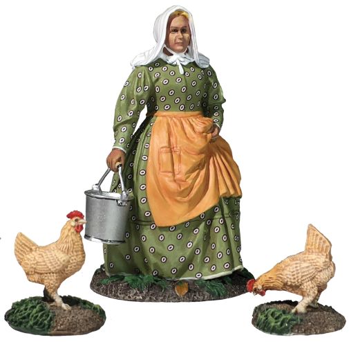 Figurine: Miss Dayfield & Chickens